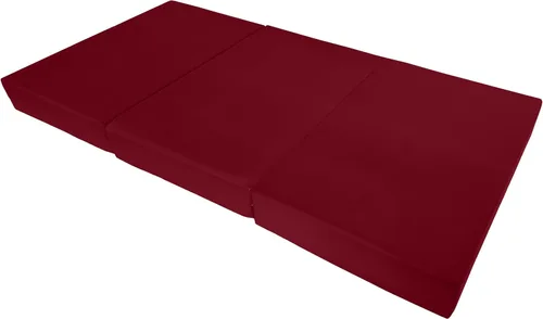 Miniatura 27 de D&D Futon Furniture - Cama de espuma triple plegable, colchón otomano plegable (negro, tamaño individual (6 x 39 x 75)