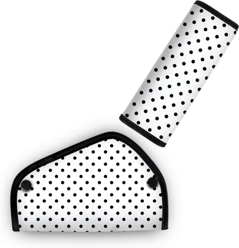 Miniatura 6 de Funda para cinturón de seguridad para niños, cojín para cuello y abdomen para niños, correas suaves y transpirables, soporte para asiento elevador