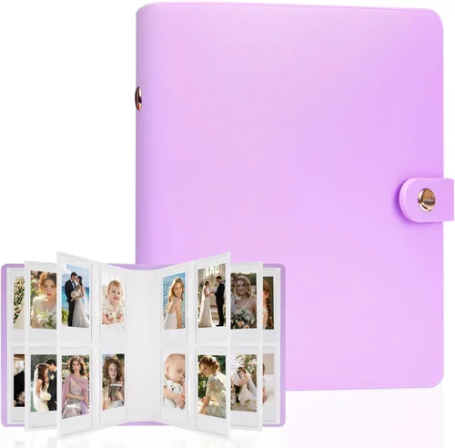 Miniatura 18 de Álbum de fotos de piel sintética de 320 bolsillos para Fujifilm Instax Mini, fotos Polariod de 2 x 3 pulgadas, libro de fotos con caja de regalo