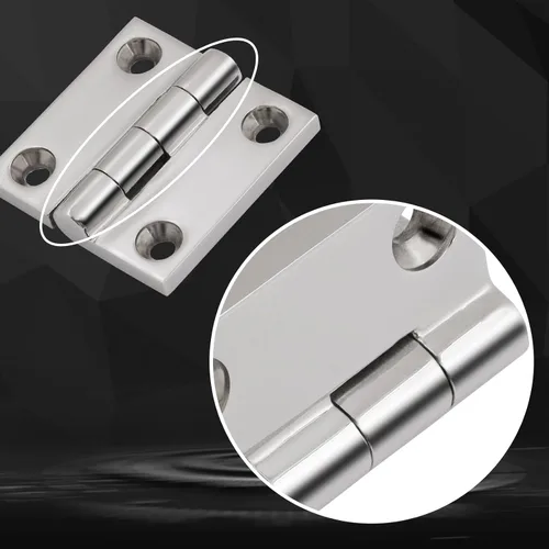 Miniatura 7 de Bisagras de acero inoxidable 316 de grado marino de 1.5" x 1.5" (40 mm x 40 mm) Bisagra pesada para escotilla de barco de 2 piezas con bisagra