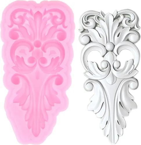 Miniatura 7 de ZiXiang Molde de silicona de encaje de estilo barroco, para decoración de bordes de pasteles, decoración de cupcakes, pasta de goma de mascar