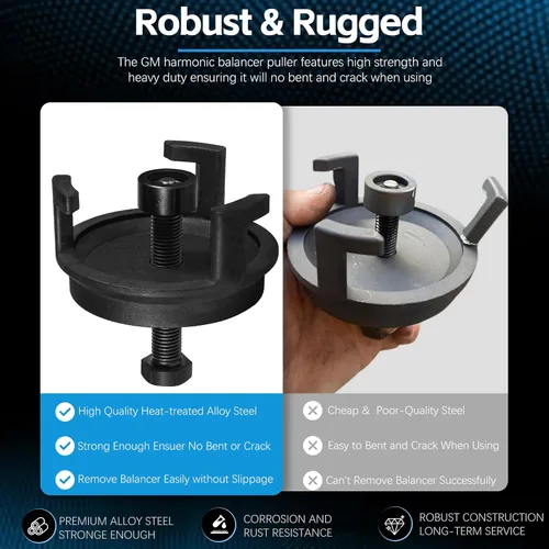Miniatura 5 de Para GM LS Extractor de Equilibrador Armónico 25264 Extractor de Polea de Manivela para Chrysler Jeep Dodge, Extractor de Amortiguador Armónico