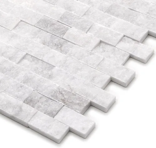 Miniatura 3 de SUNWINGS Azulejos de mármol autoadhesivos de piedra natural 3D de 5 hojas, 10.63 x 11.22 pulgadas, para pegar en el protector contra salpicaduras