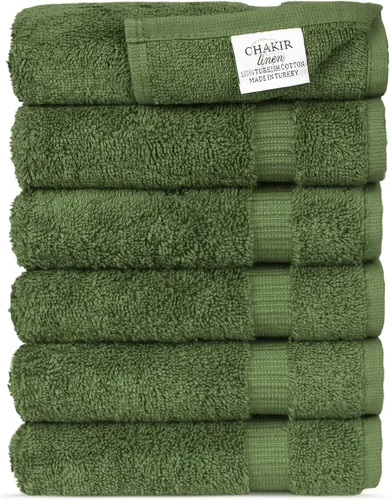 Miniatura 24 de Chakir Turkish Linens - Toallas turcas de 100% algodón, suaves y absorbentes (4 paños, color gris)