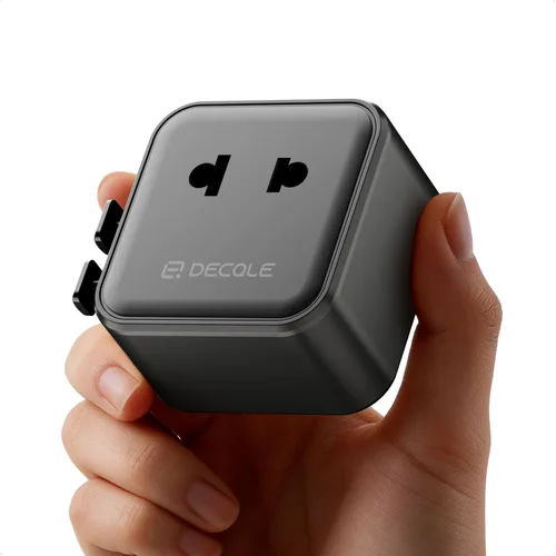 Miniatura 15 de Adaptador de viaje universal, adaptador de enchufe de viaje internacional con 2 puertos USB-C y 2 puertos USB-A, con toma de corriente AC adicional