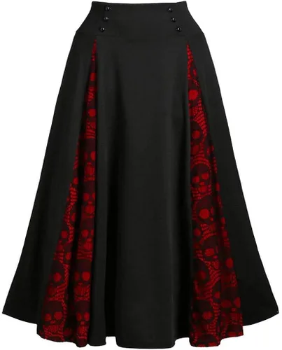 Faldas góticas vintage de talla grande para mujer, de cintura alta, con cordones, maxi faldas plisadas, vestidos de retazos de encaje