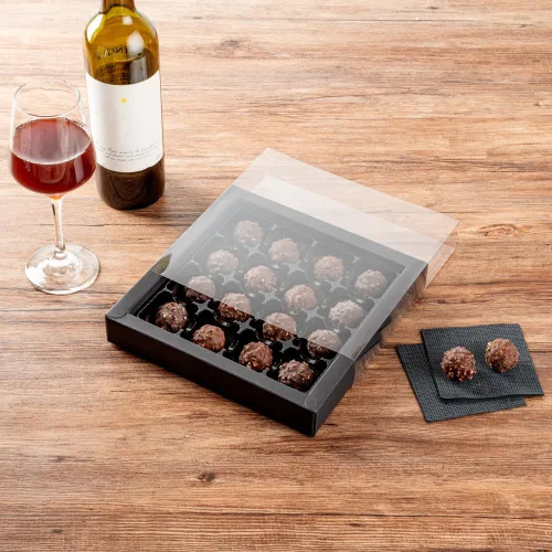 Miniatura 3 de Restaurantware Sweet Vision Cajas cuadradas de dulces de 9.1 x 9.1 x 1.6 pulgadas, 100 cajas de regalo desechables para panadería, 16 compartimentos