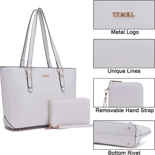 Miniatura 7 de YZAOLL Monederos para mujer, de piel sintética, tamaño mediano, grande, bolso de hombro, bolso de mano