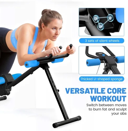 Miniatura 3 de Máquina de abdominales, máquina de entrenamiento abdominal ajustable para entrenamiento de abdominales en casa, entrenamiento abdominal