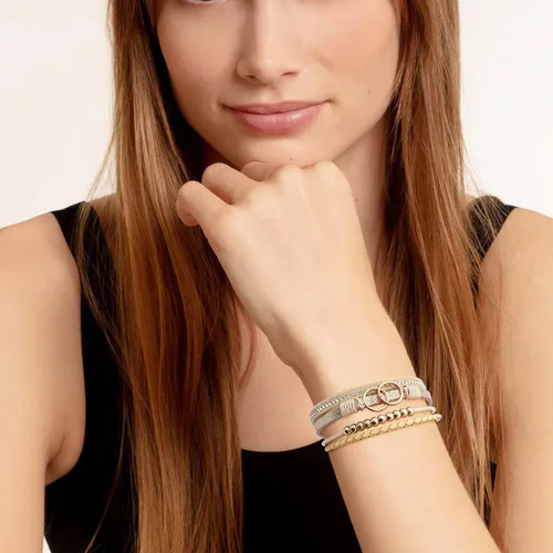 Miniatura 2 de Wovanoo Pulseras de cuero multicapa, pulseras envolventes de múltiples hebras, hechas a mano, brazalete de cuerda trenzada con hebilla magnética