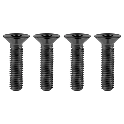 Miniatura 29 de Titanium Ti M5x10 12 15 20 0.984 in cabeza plana avellanada Tornillos hexagonales Tornillos de cabeza plana, paquete de 4 (M5x10mm, Negro)