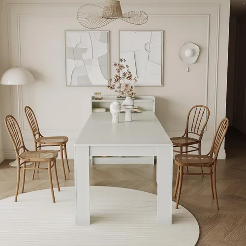 Miniatura 3 de Mesa de comedor extensible moderna con almacenamiento