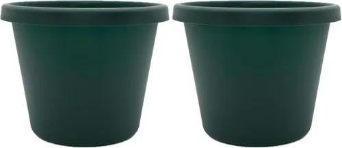 Miniatura 21 de The HC Companies Maceta redonda de plástico Prima con borde enrollado - Maceta para flores ligera y resistente a los rayos UV para hierbas y más