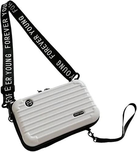 Miniatura 17 de Maleta multifuncional de viaje de PVC rígido, bolsa de maquillaje y artículos de tocador portátil para mujer, bolsa cruzada de almacenamiento