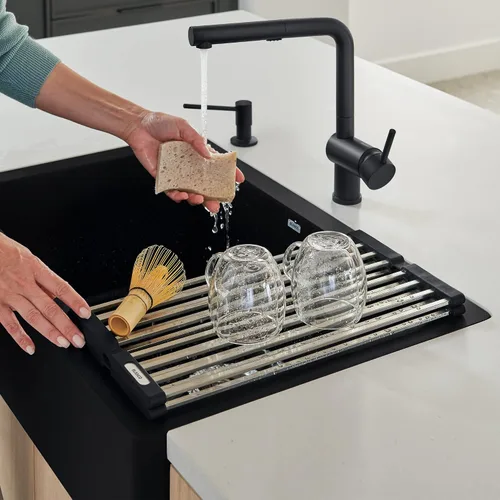 Miniatura 9 de Blanco, 238483, Precis 18-1/8" L x 17-5/16" W Bastidor para lavabo, acero inoxidable