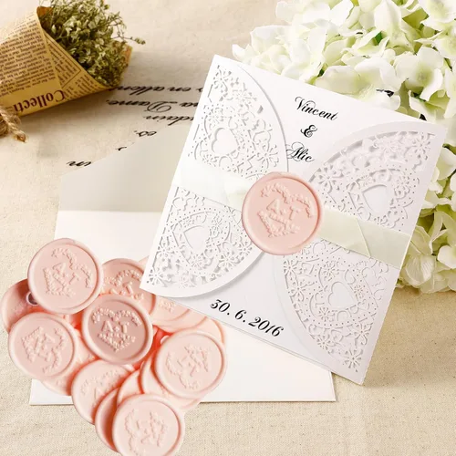 Miniatura 4 de Adhesivos de sello de cera personalizados, calcomanía autoadhesiva de sellado de sobre, decoración para regalo de Navidad, invitación de boda