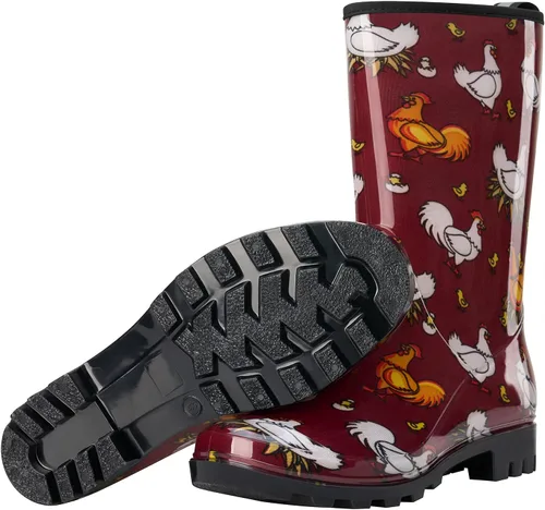 Miniatura 3 de HISEA - Botas impermeables de mujer para la lluvia botas de jardín a media pantorrilla para mujer
