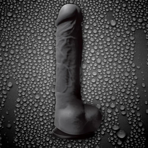 Miniatura 3 de Colours Pleasures - Consolador de silicona para dong, negro, 8 pulgadas