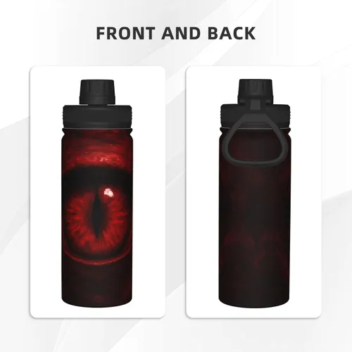 Miniatura 3 de Scarlet Eye Printed Insulated Water Bottle, 18oz Stainless Steel Funny Travel Mug, Leakproof Hot & Cold for Sports, Gym, Hiking
