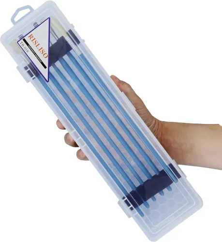 Miniatura 9 de Caja Portapinceles para Artista PaintBrush, Portátil de Plástico Duro Transparente, Pequeño Estuche de Viaje para Pinceles de Acuarela con Insertos