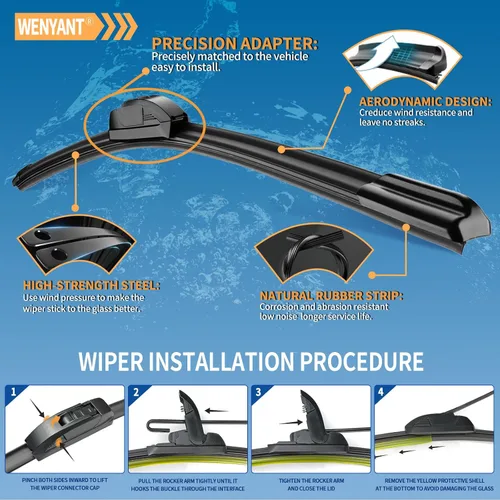 Miniatura 3 de 28"/12"/12" Limpiaparabrisas compatibles con Nissan Versa Note 2014-2019, limpiaparabrisas delanteros y traseros para mi auto, equipo original