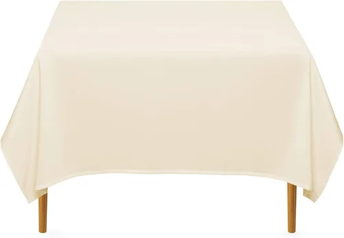 Miniatura 8 de Lann's Linens - Mantel cuadrado premium de 70 pulgadas para bodas/banquetes/restaurantes - Mantel de tela de poliéster - Blanco