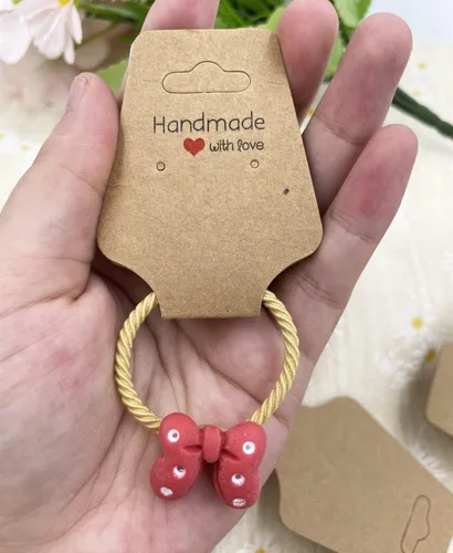 Miniatura 6 de Tarjetas de exhibición de pulsera, 100 collares, tarjetas autoadhesivas, embalaje de joyas para pequeñas empresas, tarjetas de papel kraft