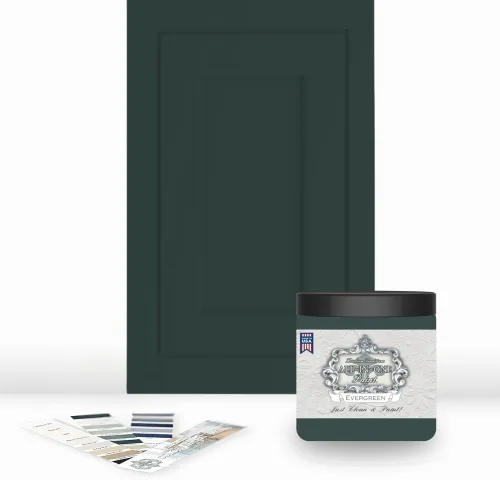 Miniatura 200 de Pintura TODO EN UNO, Abbey (gris cálido), Muestra de 8oz - Pintura duradera para gabinetes y muebles. Imprimación y capa superior incorporadas,