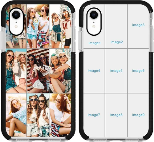 Miniatura 8 de Funda de teléfono personalizada para iPhone XR, diseño personalizado de fotos de collage de múltiples imágenes, resistente a los golpes, resistente