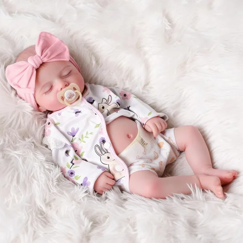 Miniatura 12 de BABESIDE Muñecas de bebé Reborn de 20 pulgadas, muñeca de bebé recién nacida realista con cuerpo posable, muñeca de bebé realista con accesorios