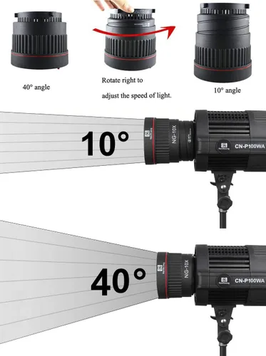 Miniatura 6 de EXMAX NG-10X Fresnel Adaptador de enfoque de lente Fresnel Spot S-Mount Adaptador Accesorio 10-40° 5X Lente de enfoque más brillante Ajustar