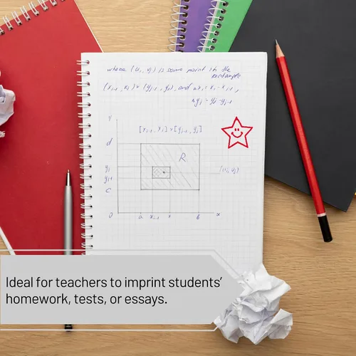 Miniatura 7 de Sellos autoentintables para profesores, sellos para profesores para aula y escuela, tarjetas de felicitación y álbumes de recortes, sello de emoji