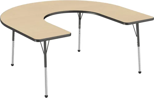 Miniatura 45 de FDP Clover Mesa de Actividades Escolar y de Oficina (48 x 48 pulgadas), patas estándar con deslizadores giratorios para entornos de asientos