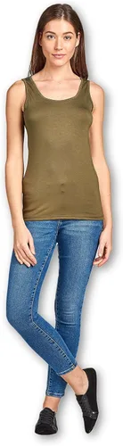Miniatura 5 de Camiseta sin mangas de bambú extra suave para mujer, fabricada en Estados Unidos