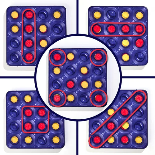 Miniatura 5 de Connect 4 Frenzy Game Discos de rebote 4 The Win Juegos de fiesta familiar para niños, adolescentes y adultos A partir de 8 años 2 a 6