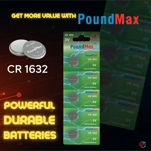Miniatura 6 de PoundMax CR 1632 Baterías 3v Batería de botón de litio Paquete combinado - 5