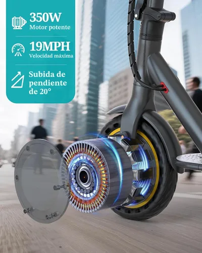 Miniatura 4 de Qlaway Electric Scooter for Adults, 350W/500W Motor, 16-22 Miles Range, 8.5"/10" Solid Tires, Dual Braking & Suspension, Folding Portable Commuting