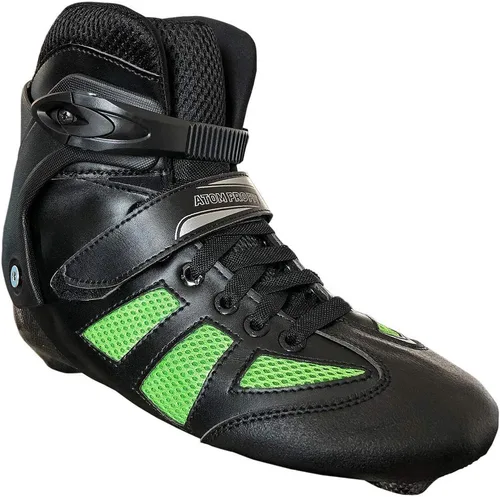 Miniatura 2 de Atom Pro Fitness 3x125 - Paquete de patines en línea para exteriores (talla 13 EE. UU., ruedas verdes, Striker 11.8/0.118x4.921 in)