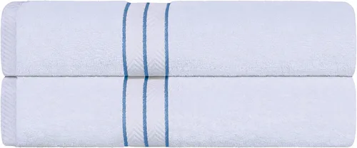 Miniatura 54 de Juego de toallas de baño de algodón turco ultra suave de Superior, juego de 2 piezas, toallas para la ducha, baño, artículos esenciales para el Latte