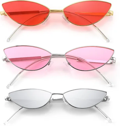 Miniatura 10 de FEISEDY Gafas de sol de diseñador de moda Retro pequeños pétalos forma arco templo diseño B2298