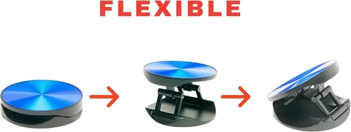 Miniatura 2 de Soporte de agarre para teléfono de dedo para iPhone y Samsung. Soporte de teléfono para enchufe de teléfono de escritorio (azul)