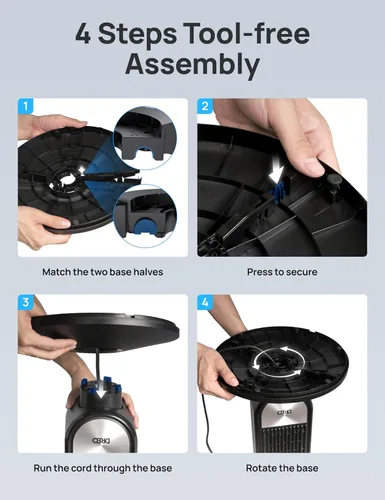 Miniatura 8 de Dreo - Ventiladores inteligentes de torre para el hogar, ventilador oscilante de 90° para dormitorio, control de voz, temporizador de 12H