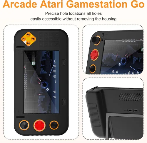 Miniatura 3 de Funda para Atari Gamestation Go,NOUKAJU Game Console Case,Anti-Drop,Scratch,Shock,Funda protectora de silicona para Atari Gamestation Go Game