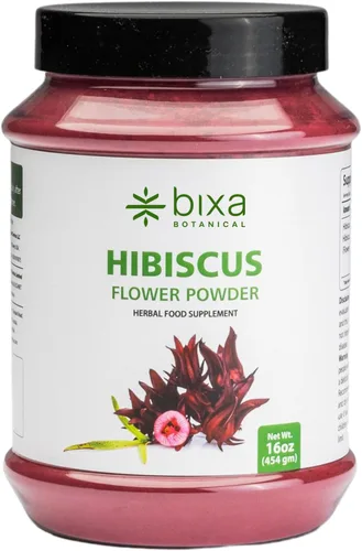 Miniatura 6 de bixa BOTANICAL Hibiscus Powder (Hibiscus Rosa Sinensis) Suplemento herbario natural ayurvédico Refrigerante natural y refrigerante Tratado al