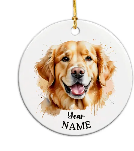 Miniatura 12 de Adorno de Navidad personalizado para perro Airedale, adorno de cerámica para hombres y mujeres, adornos de cerámica personalizados para perros