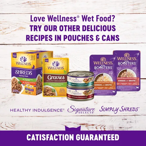Miniatura 5 de Comida húmeda para gatos Healthy Indulgence, libre de granos, bolsa de 3 onzas (paquete de 24 envases), de Wellness