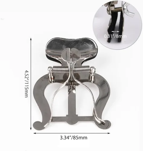 Miniatura 6 de Lovermusic Clip de chapa metálica portátil de plata Clip de página de trombón para libro de música Clip de partituras de aprendizaje accesorio