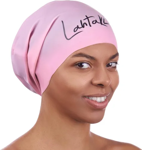 Miniatura 13 de Gorra de natación grande para cabello largo - Gorra de natación impermeable y duradera de silicona para trenzas, rastas, cabello ondulado, peinados
