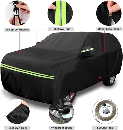 Miniatura 3 de Funda impermeable para coche de reemplazo para Land Rover Defender 110 de 4 puertas 2020-2025, cubiertas para todo clima de 6 capas con puerta