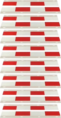 Miniatura 10 de KUAFU Reflector de aleta de barro de aluminio de 24 x 3 pulgadas para semirremolques y semirremolques tiras rectas con cinta reflectante, placas